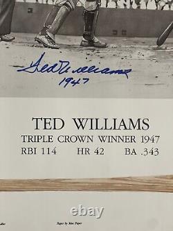 Ted Williams 1947 Triple Crown Lithograph Signed By Williams, Artist Proof