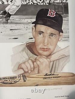 Ted Williams 1947 Triple Crown Lithograph Signed By Williams, Artist Proof