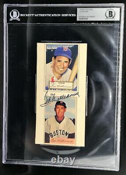Ted Williams 1952 Topps Card Didnt Exist Signed Autographed Auto Beckett Bas