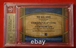 Ted Williams 2017 Topps Five Star Cut Signatures 1/1 Red Sox #FSCS-TWL BGS 9.5/9