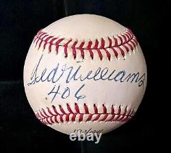Ted Williams. 406 Signed Official AL Baseball. Upper Deck Authenticated