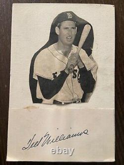 Ted Williams 4x6 autograph and picture 1950s MAKE ME AN OFFER