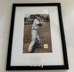 Ted Williams 5x7Photo Autograph, COA, Framed HOF VGC+, Mounted 8x10 Frame