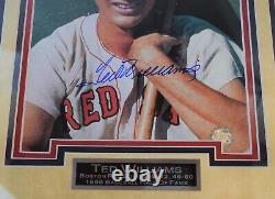 Ted Williams 8x10 Mounted and Framed Autographed Picture With Certificate