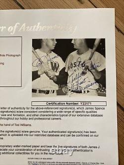 Ted Williams 8x10 Photo Auto Autographed Signed to Roy Sievers by Ted JSA CERT