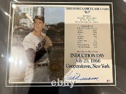 Ted Williams AUTOGRAPHED HOF Cooperstown Induction Card Framed JSA LOA