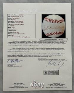 Ted Williams Auto Autograph Signed Rawlings Oal Baseball Red Sox Hof Jsa
