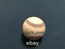 Ted Williams Auto Signed American League Ball Baseball JSA Fully Certified