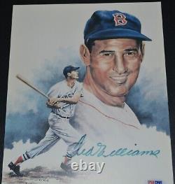 Ted Williams Auto Signed Timothy Houle Art Print 8x10 PSA/DNA HOF Red Sox