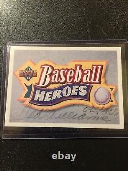 Ted Williams Autograph Auto Baseball Heroes Card #095/406 Upper Deck Nice