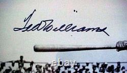 Ted Williams Autograph Rare 16x20 1950 Spring Training Coa Green Diamond #9 Holo