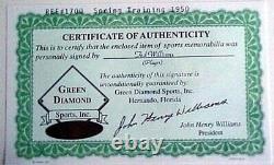 Ted Williams Autograph Rare 16x20 1950 Spring Training Coa Green Diamond #9 Holo