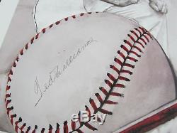 Ted Williams Autograph / Signed 33 x 24 Poster PSA / DNA Boston Red Sox