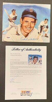 Ted Williams Autograph Signed 8x10 Photo Print PSA Authenticated COA #AF03577