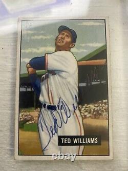Ted Williams Autographed 1951 Bowman Card