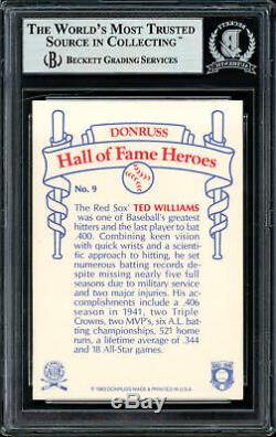 Ted Williams Autographed 1983 Donruss HOF Heroes Card Red Sox Beckett 11482570