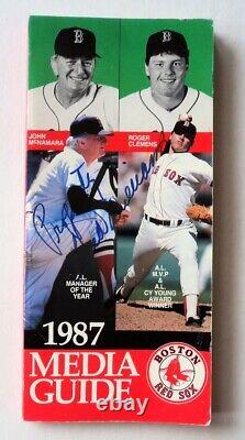 Ted Williams Autographed 1987 Red Sox Media Guide Teds Personal Property