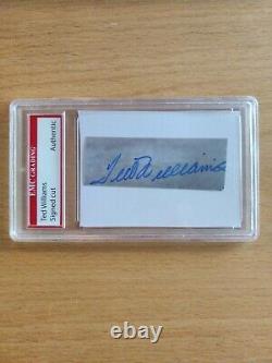 Ted Williams Autographed 1x3 Signed Cut Signature EMC Graded Red Sox Left Field