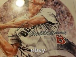 Ted Williams Autographed 8 X 10 in Plaque with Certification Boston Red Sox HOF