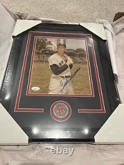 Ted Williams Autographed 8 x 10 framed with JSA