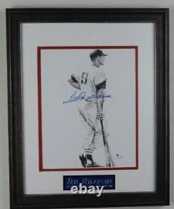 Ted Williams Autographed 8x10 Framed Photo GAI Authenticated