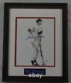 Ted Williams Autographed 8x10 Framed Photo GAI Authenticated