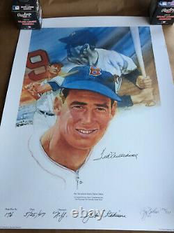 Ted Williams Autographed And Storied Limited Edition Lithograph By Cliff Sphon