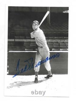 Ted Williams Autographed Baseball 5x7 Geo Brace Photo PSA Letter Boston Red Sox