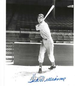 Ted Williams Autographed Baseball 8x10 Geo Brace Photo PSA Letter Boston Red Sox