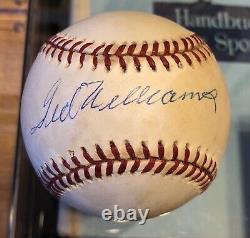 Ted Williams Autographed Baseball with COA HOF 66