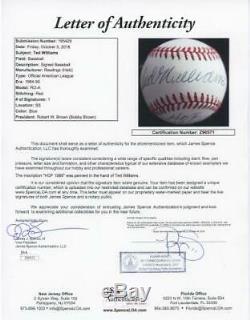 Ted Williams Autographed Baseball with HOF 66 Inscription Fanatics