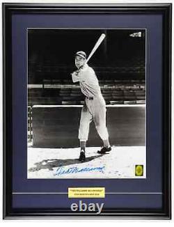 Ted Williams Autographed Custom Framed photo 21x27 (Williams #9 authenticated)