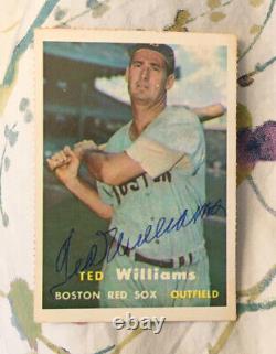 Ted Williams Autographed Dover Card From 1977 Real Ted Signature (1957 Topps)