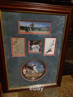 Ted Williams Autographed Framed Photo with plate