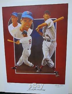 Ted Williams Autographed Lithograph Limited Edition By Christopher Paluso