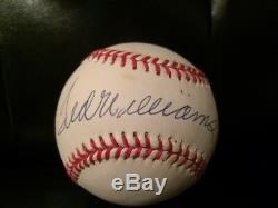 Ted Williams Autographed Major League Baseball Very Rare Jsa Letter+uda Coa
