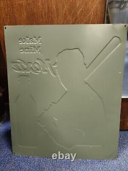 Ted Williams Autographed Moxie Tin Sign PSA/DNA