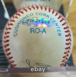 Ted Williams Autographed Official American League Baseball withCOA and Cube