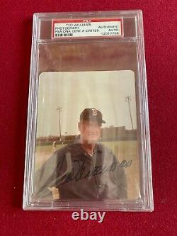 Ted Williams, Autographed (PSA / DNA), 3 x 5 Photo (Scarce / Vintage) Red Sox