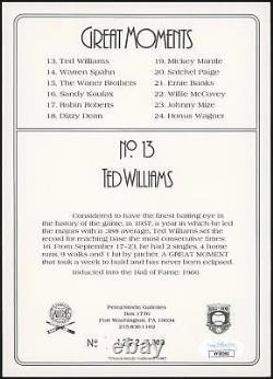 Ted Williams Autographed Perez-Steele Great Moments JSA YY30393