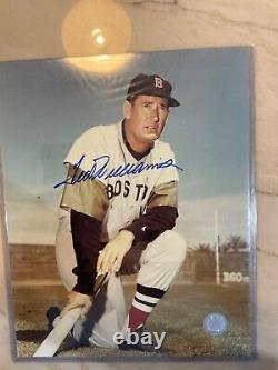 Ted Williams Autographed Photo 8x10 COA signed Kneeling with Bat