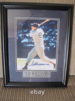 Ted Williams Autographed Photo Framed 16 x 13 COA