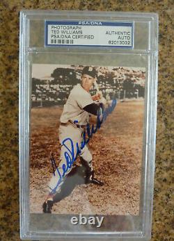 Ted Williams Autographed Photograph. PSA authenticated