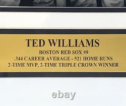 Ted Williams Autographed Red Sox All Star 16x20 Photo Jsa Coa Framed & Plate