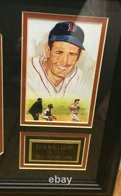 Ted Williams Autographed Red Sox Photo Hall Of Fame Nicely Framed
