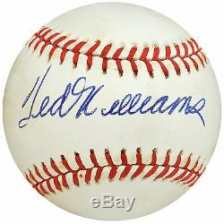 Ted Williams Autographed Signed AL Baseball Boston Red Sox Beckett A53829