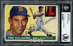 Ted Williams Autographed Signed Auto 1955 Topps Card #2 Red Sox Beckett 12058878