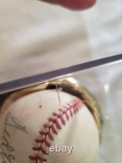 Ted Williams Autographed Signed Baseball Red Sox HOF MLB with Case
