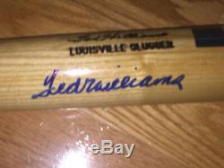 Ted Williams Autographed Signed Louisville Slugger Bat UDA Green Diamond JSA COA