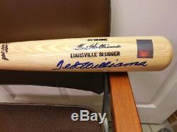 Ted Williams Autographed baseball bat, COA Green Diamond